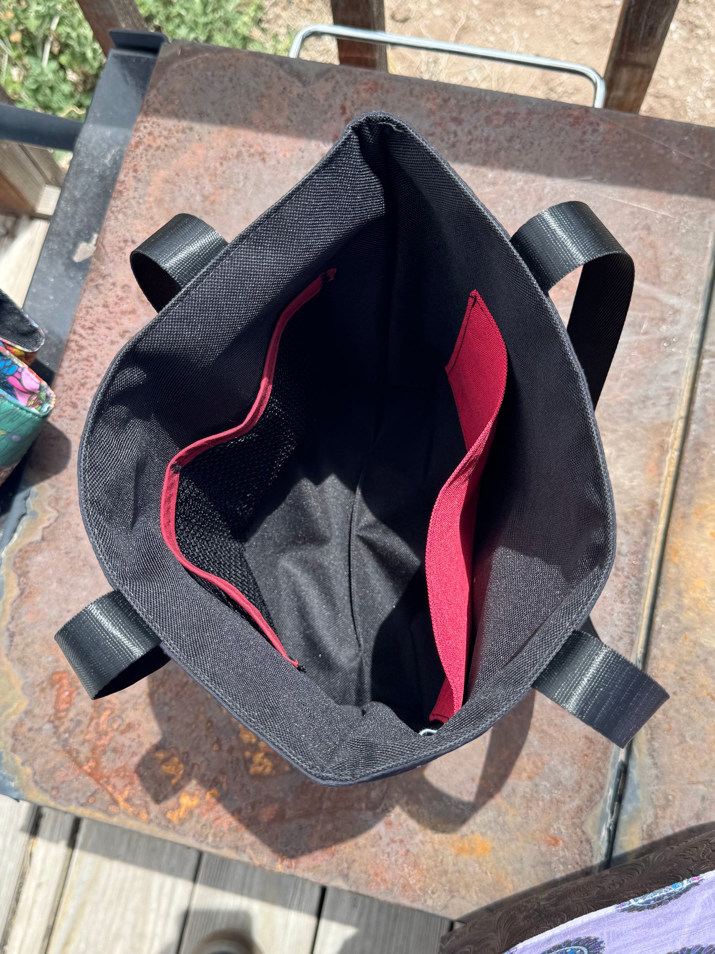 Navajo Basket tote bags