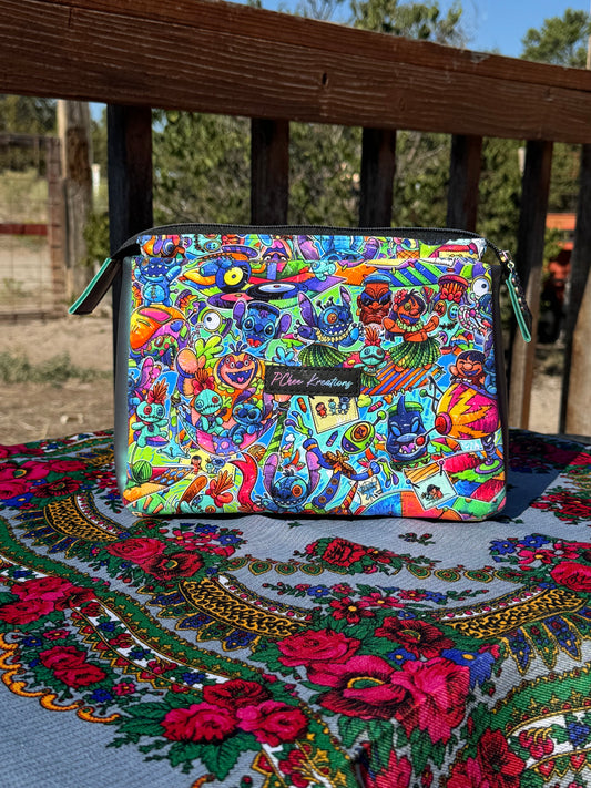Tiki stitch pouch