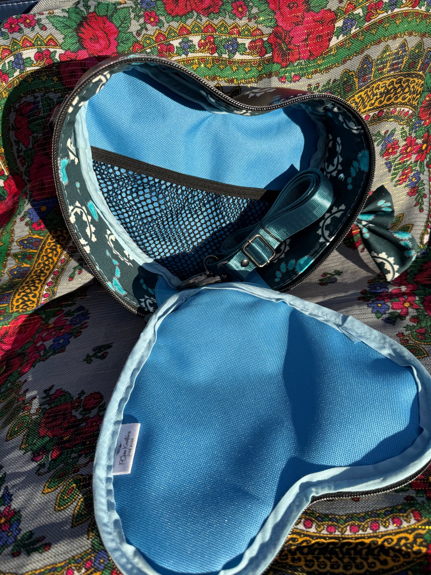 Blue bird dream heart bag